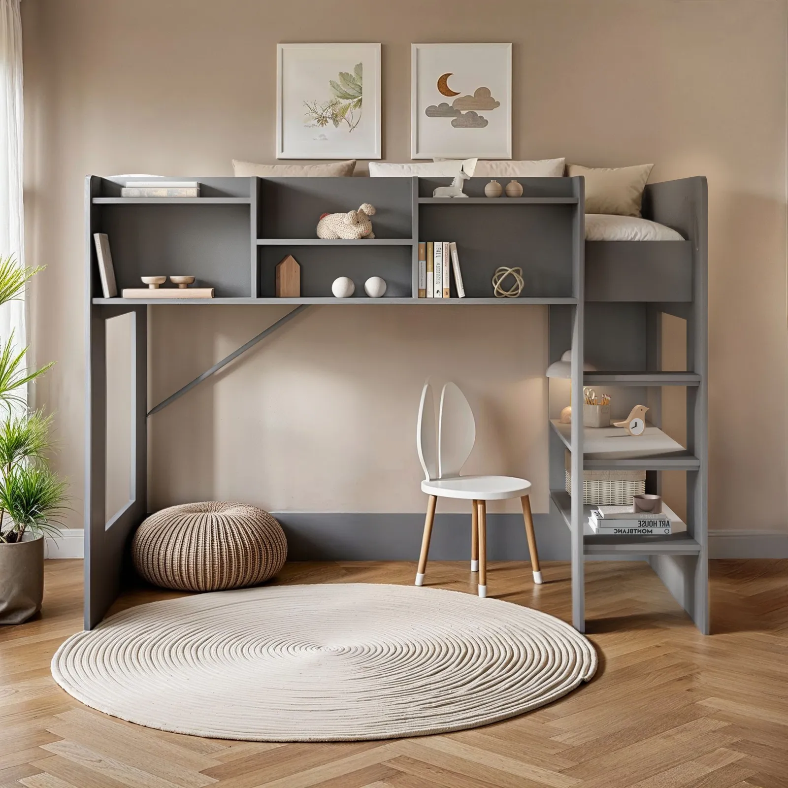 Flair Wizard Mid High Sleeper Bed in Grey 2