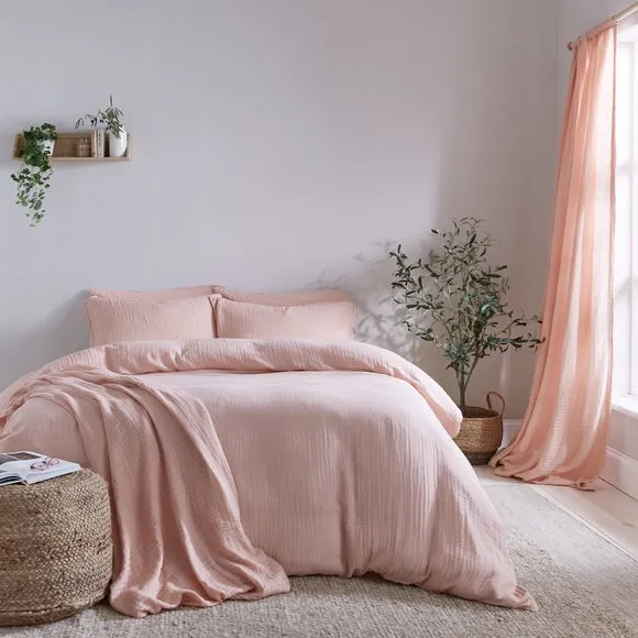 Cotton Muslin Duvet Cover and Pillowcase Set 1