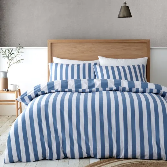 Catherine Lansfield Cove Stripe Duvet Cover and Pillowcase Set 3
