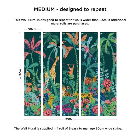 Equatorial Jungle Wall Mural 4