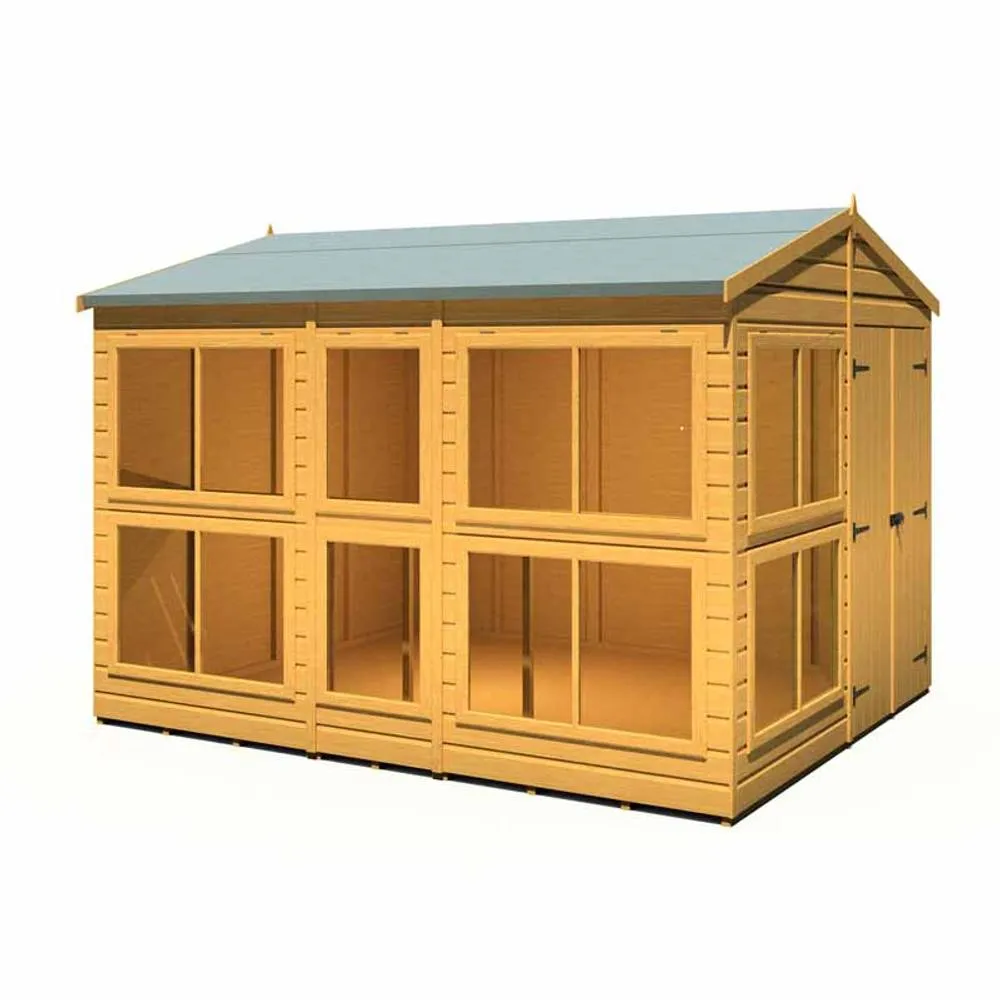 Shires Sun Hut 8 x 10 Feet Potting Shed - L298 x W244.8 x H222.5 cm in Brown 4