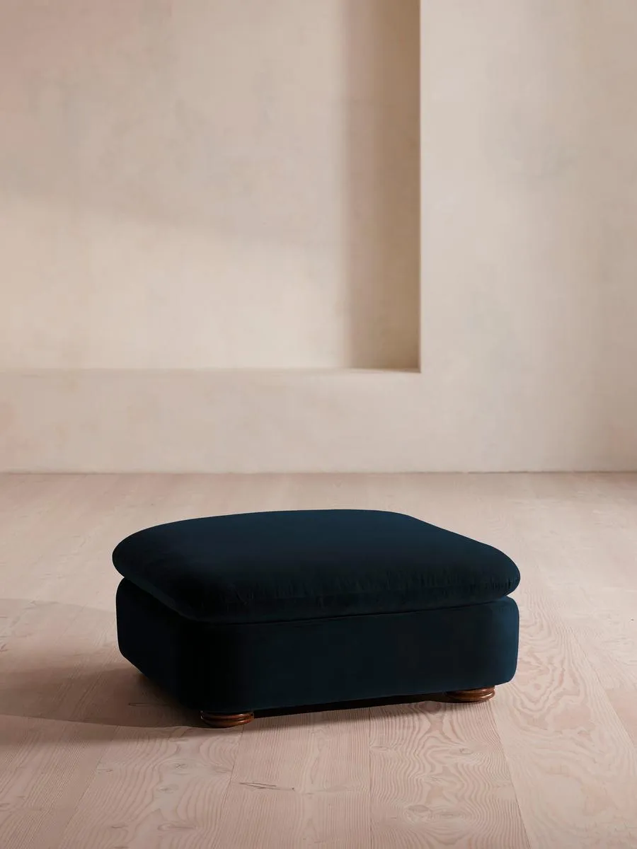 Rava Ottoman, Velvet, Royal Blue