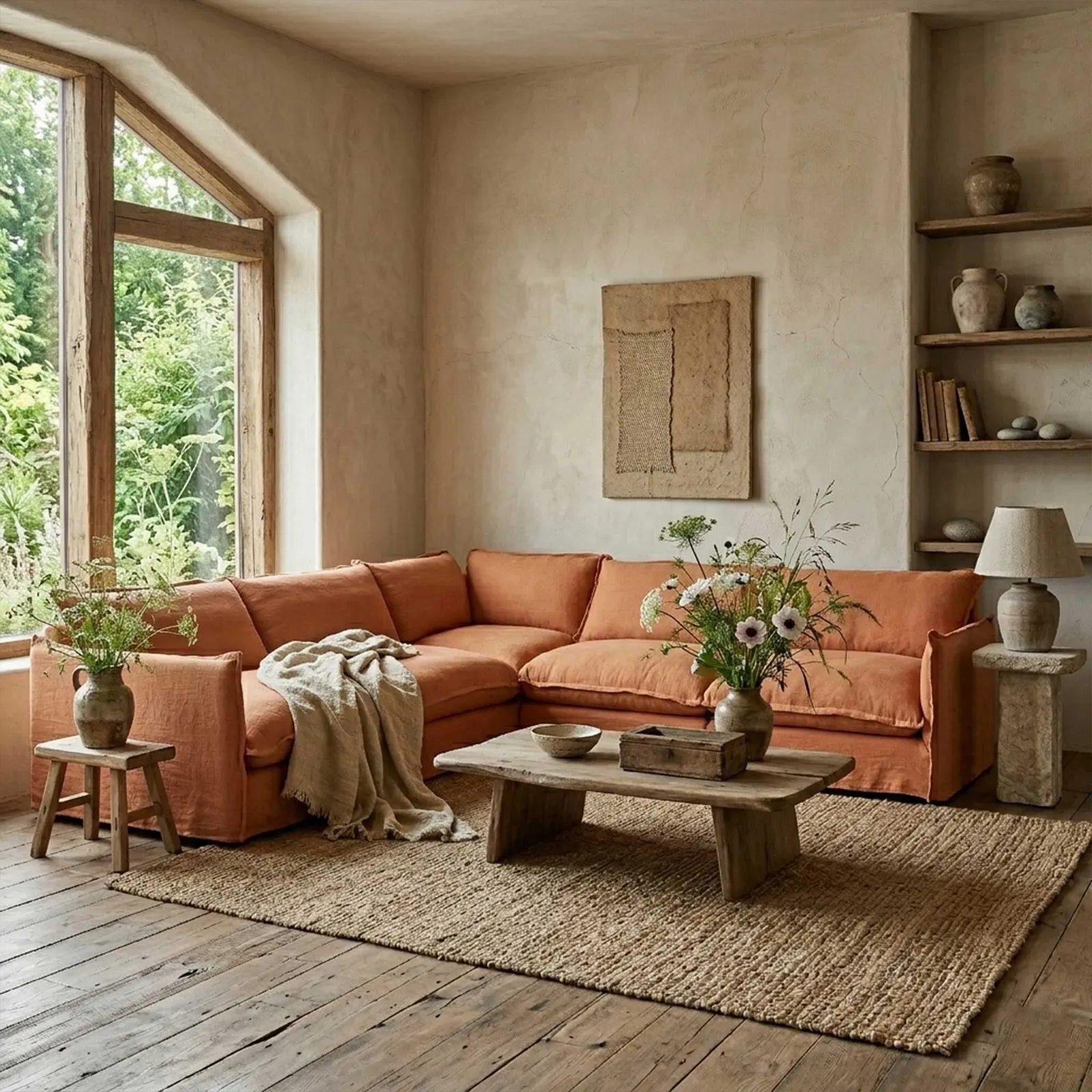 Apperley Corner Sofa, Orange Fabric | Barker & Stonehouse 2