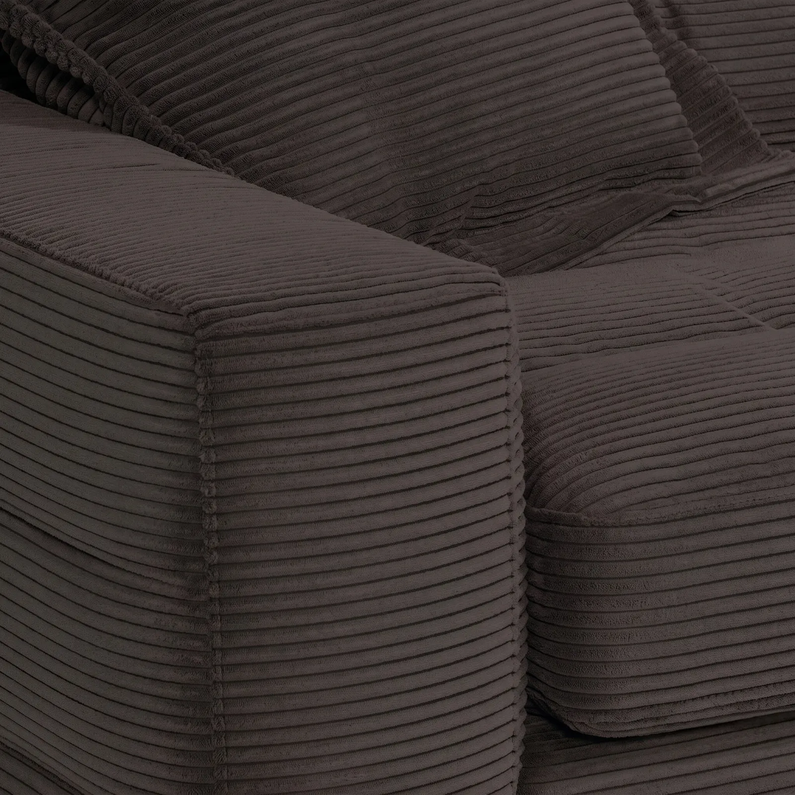 Twain Medium 1.5 Seater Armrest Right Modular Sofa, Brown Fabric | Barker & Stonehouse 4