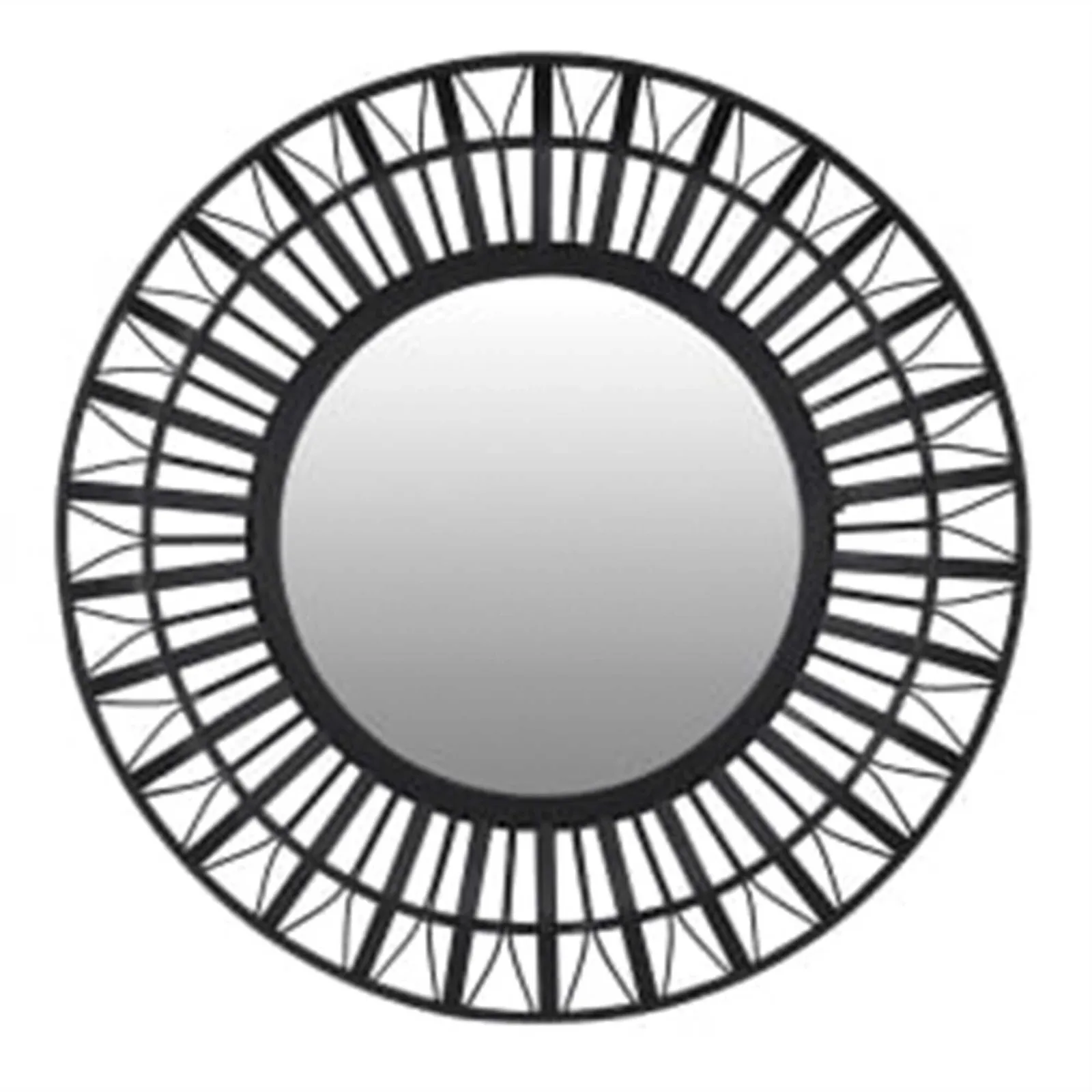 Black Bamboo Mirror, Round Wood | Barker & Stonehouse