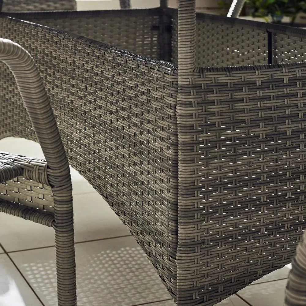 FurnitureboxUK Antigua 6 Seater Rattan Outdoor Garden Dining Set, PE Rattan, 6 Seat Garden Table & Chair Set, Weather Resistant in Grey 5