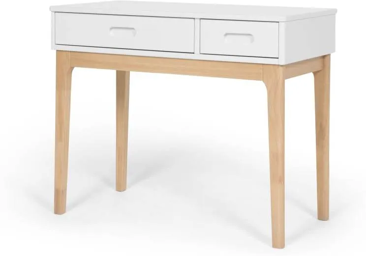 Linus desk, pine and white