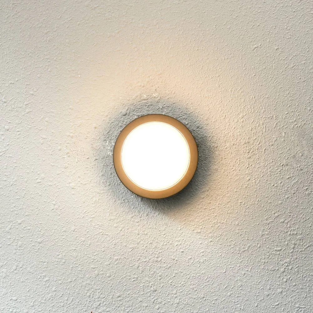 Netlighting Rosta 11cm Outdoor Flush Wall Lamp Black 5W 3000K Warm White IP54 2