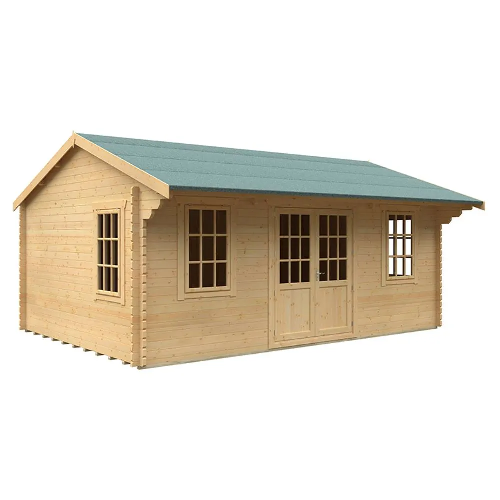 Buttercup Farm 20x14 The Dalton 44mm Cabin - L595 x W415 x H303.6 cm in Natural
