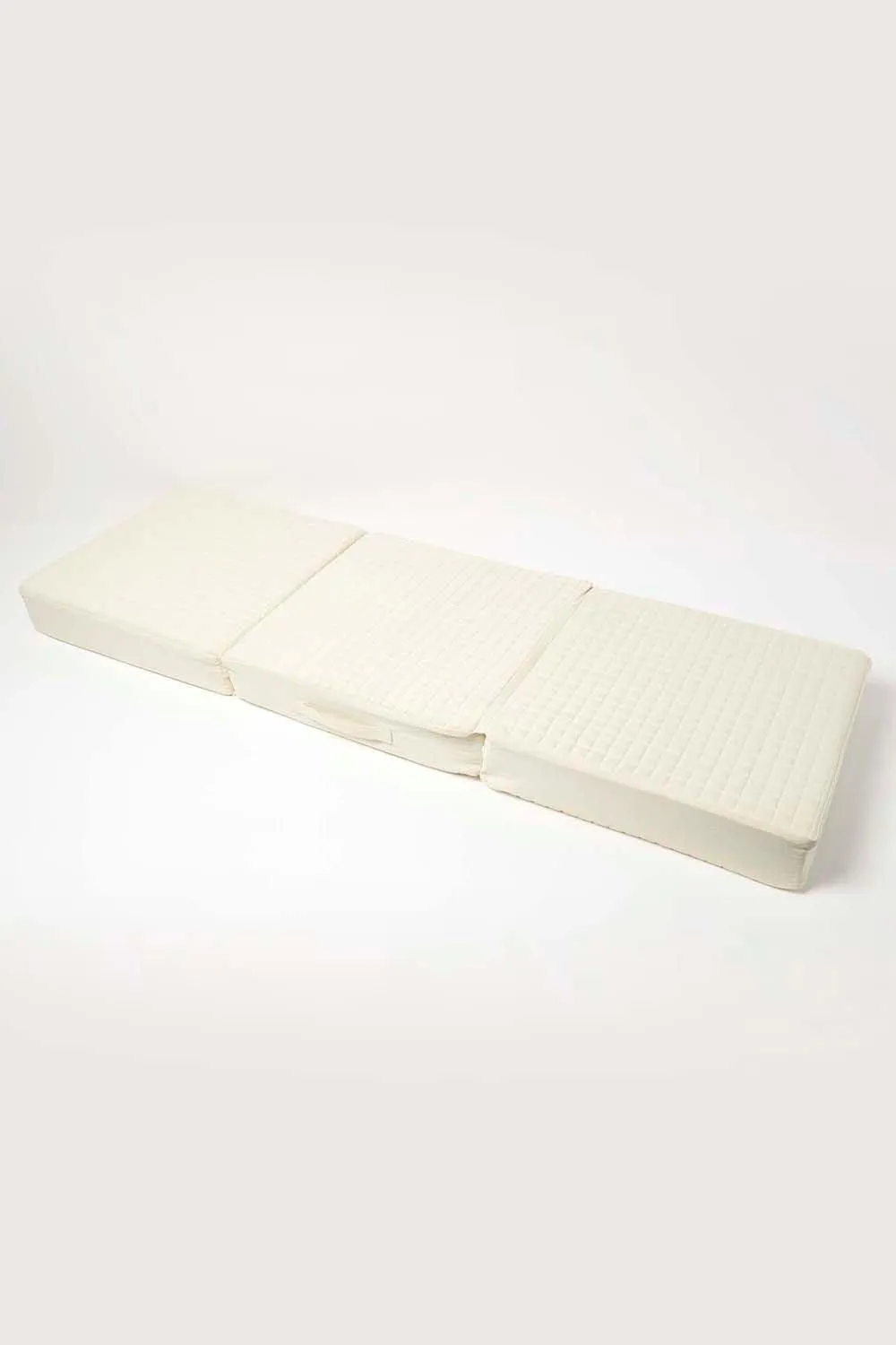 Homescapes Cotton Orthopaedic Foam 3 Seater Booster Cushion in Cream 3