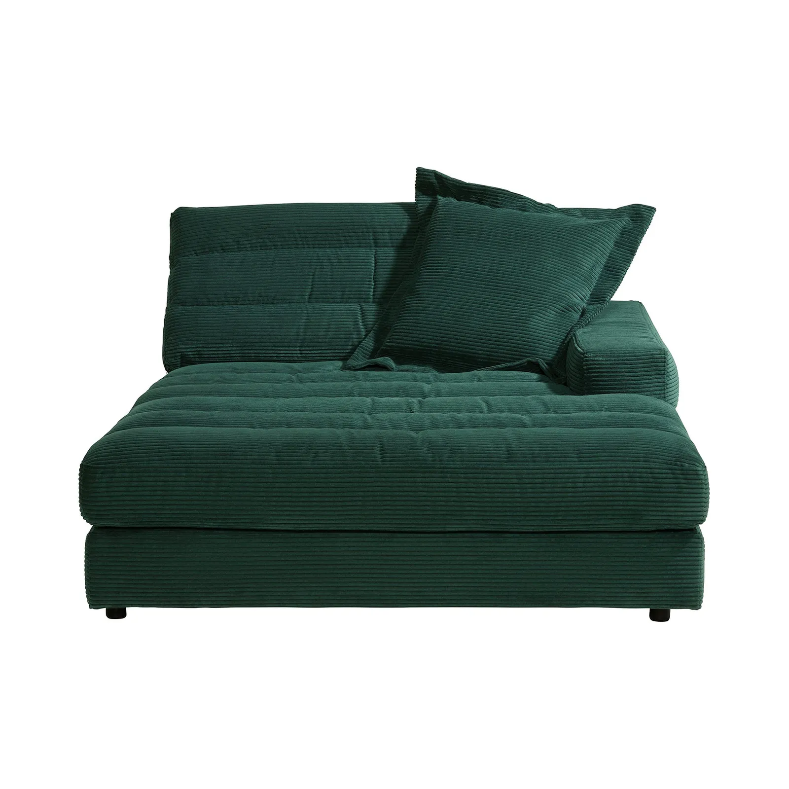 Twain Large Long Armchair Armrest Right Modular Sofa, Green Fabric | Barker & Stonehouse 3