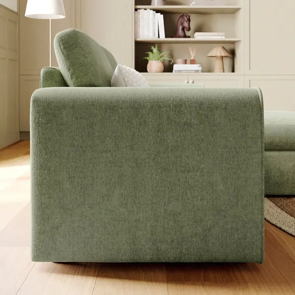 Abel Vintage Soft Chenille Reversible Corner Chaise Sofa 3