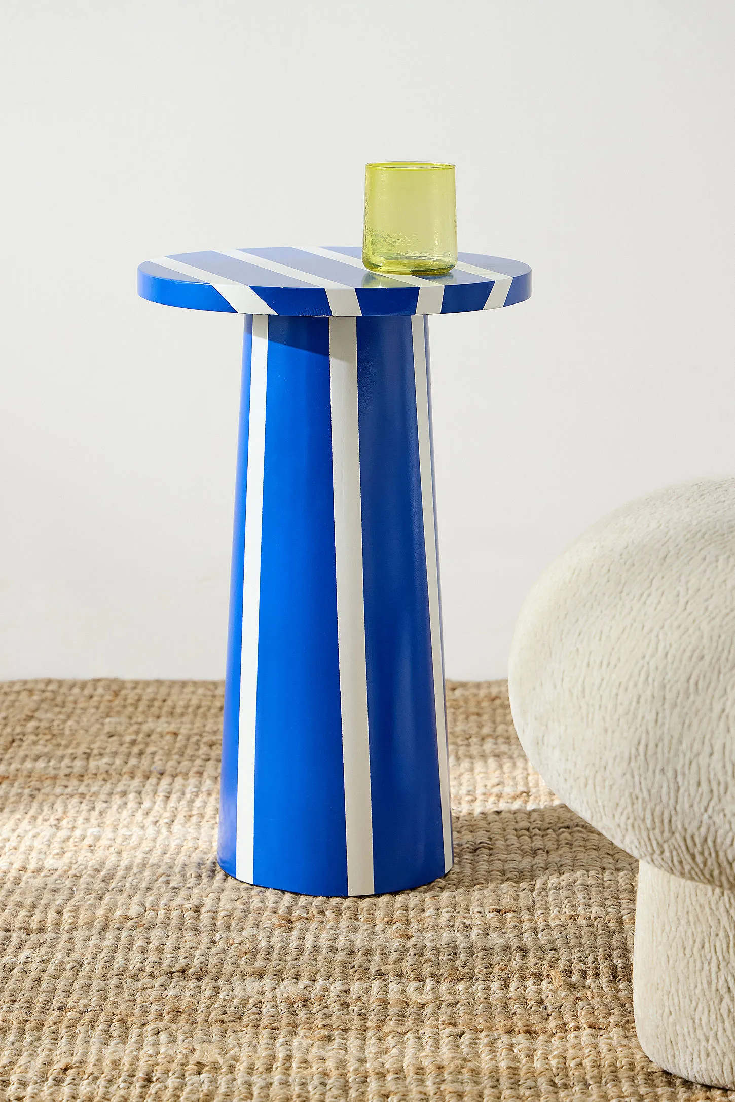 Striped Side Table - Blue 3