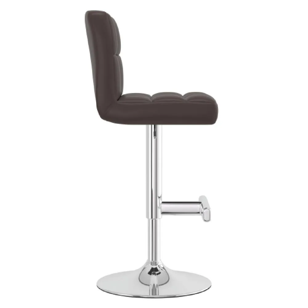 netfurniture Cuborn Brown Kitchen Breakfast Bar Stool Adjustable 4
