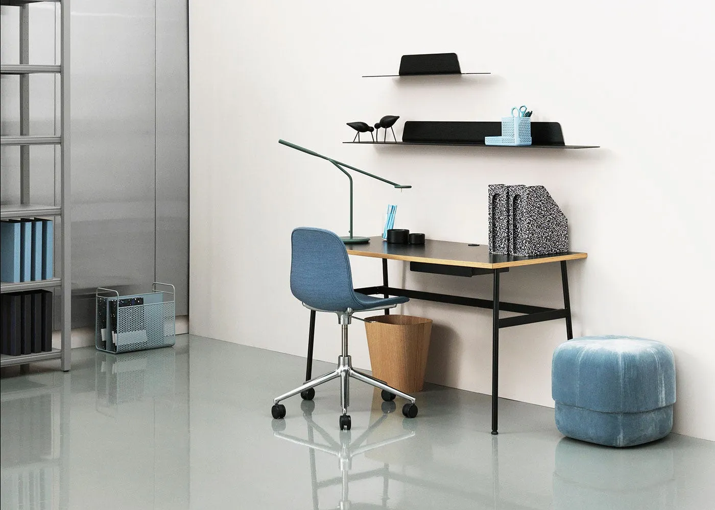 Normann Copenhagen Jet Shelf Black 80cm 2