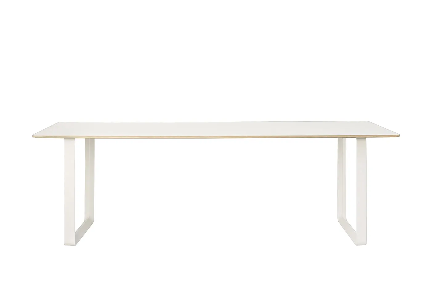 Muuto 70/70 Table 225 x 90cm in White with White Legs 1
