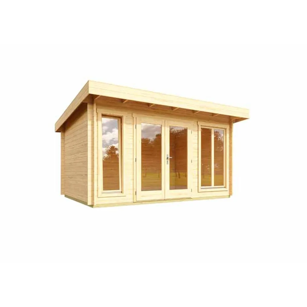 Lasita Maja Ltd Dorset 2-Log Cabin, Garden Room, Home Office - L430xW370xH239.4 cm in Brown 2