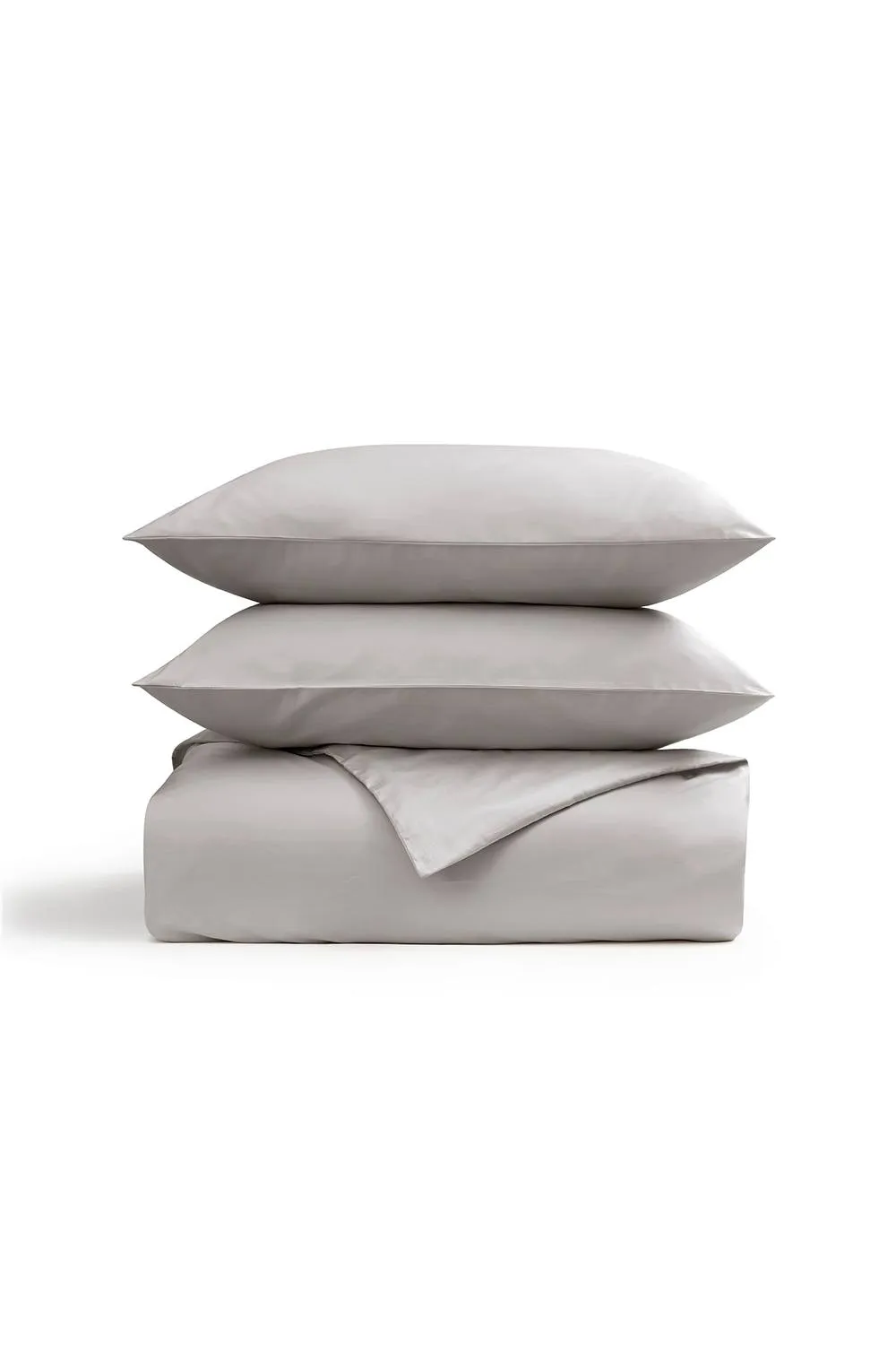 CHRISTY 400TC Luxury Cotton Sateen Plain Dye Duvet Cover Sets in Pale Grey 2