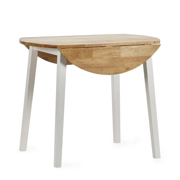 Return - Linwood 4 Seater Round Drop Leaf Dining Table, Natural 4