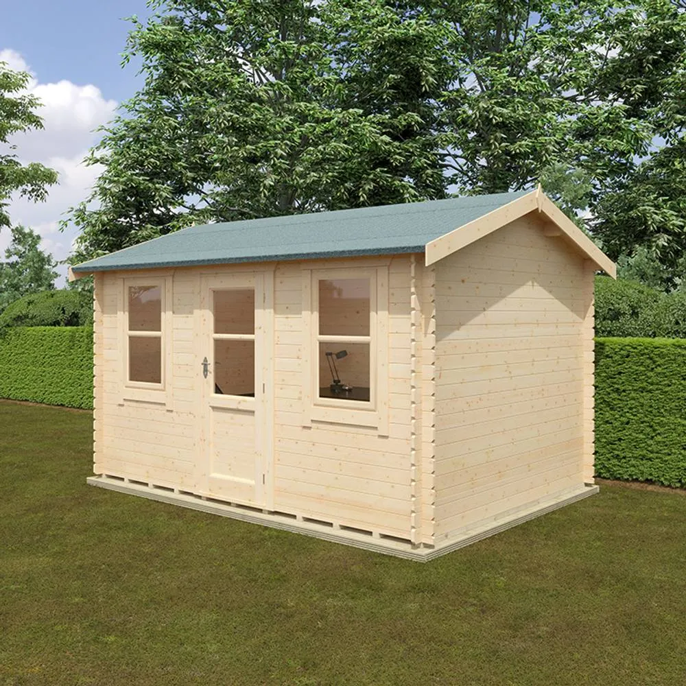 Buttercup Farm 14x10 The Skipton 28mm Cabin - L415 x W295 x H272.6 cm in Natural 6