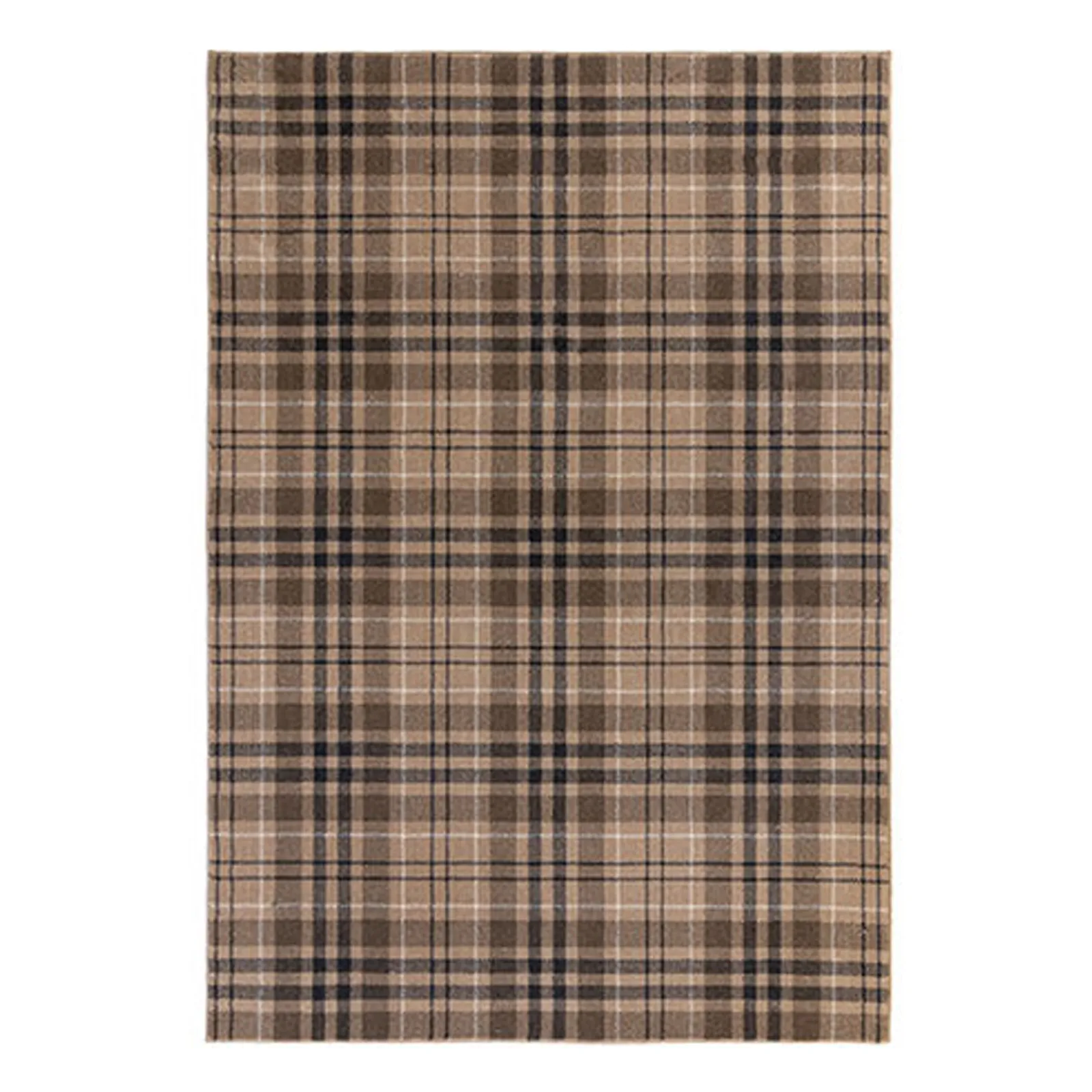 Kilbirnie Rug Brown, Blue and White