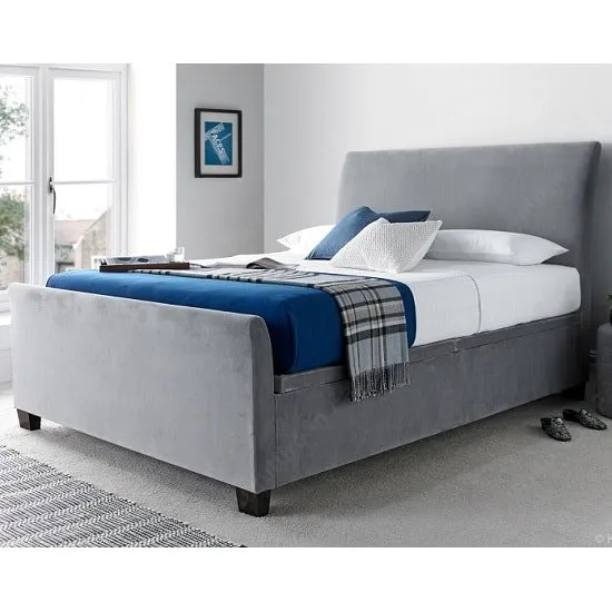 Madea Ottoman Storage Super King Size Bed In Plume Velvet Fabric