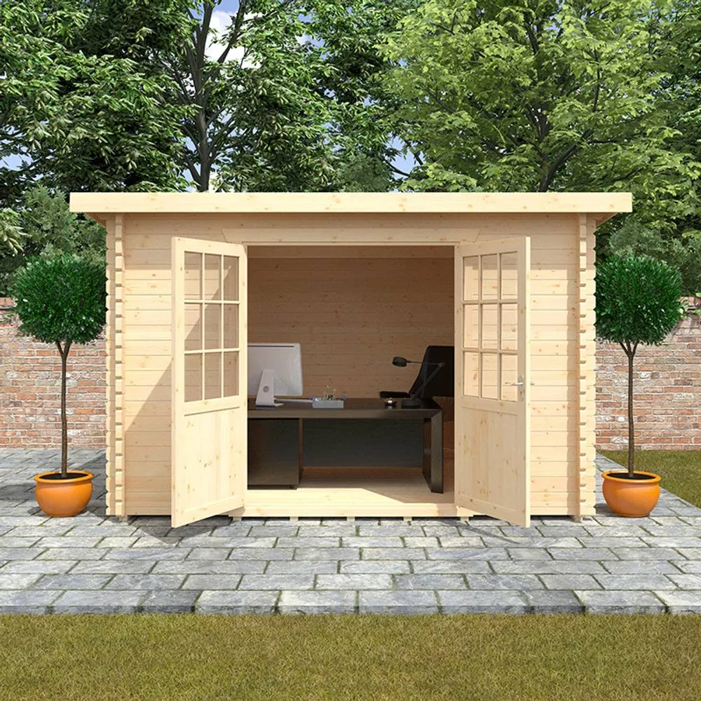 Buttercup Farm 12x10w The Kingsley Plus 44mm Cabin - L355 x W295 x H232.8 cm in Natural 5