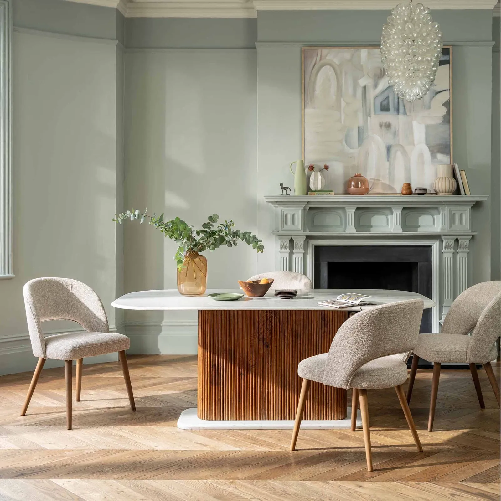 Pure Furniture Beck Dining Chair, Neutral Fabric | Barker & Stonehouse 2