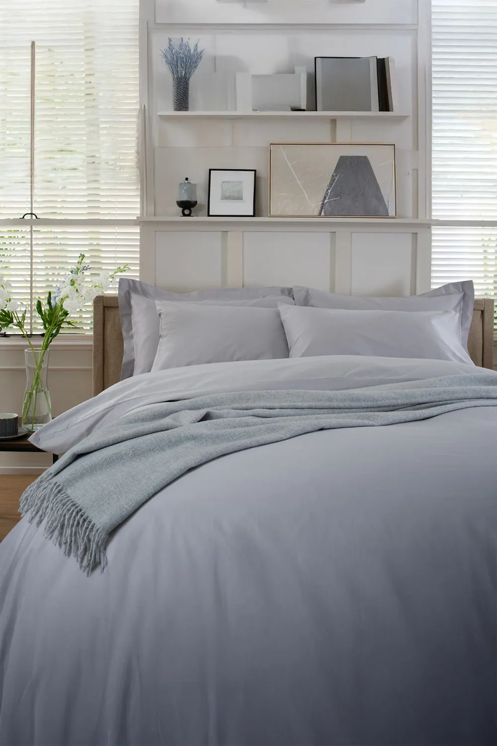 The Lyndon Company 800 Thread Count 100% Cotton Luxury Hotel Quality Fitted Sheets in Grey 4