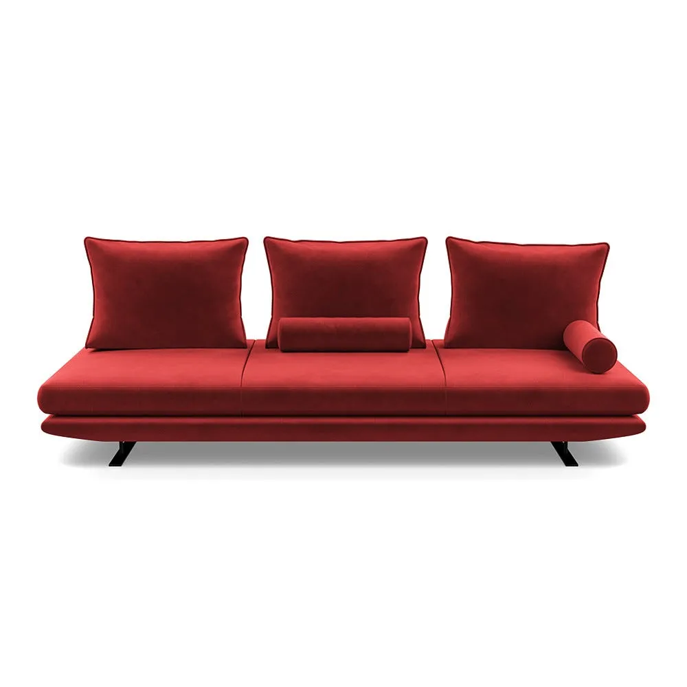 Ligne Roset Prado Large Settee Alcantara Goya Red