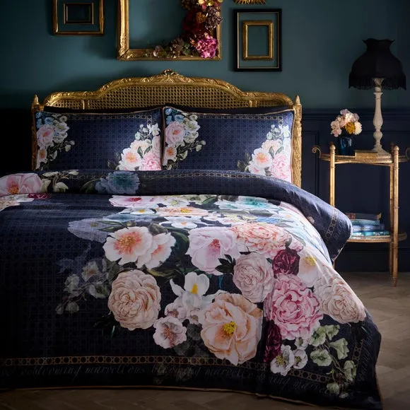 Laurence Llewelyn-Bowen Bouquet List 100% Cotton Duvet Cover & Pillowcase Set 1