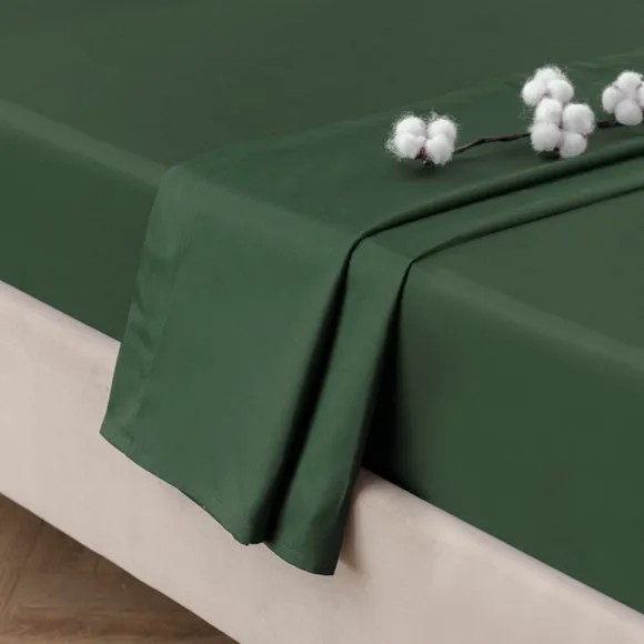 Dorma Smooth & Soft 300 Thread Count 100% Cotton Sateen Flat Sheet