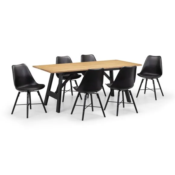 Kari Set of 2 Dining Chairs, Faux Leather 6