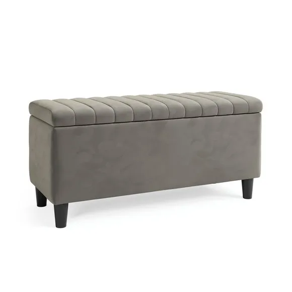 Alara End of Bed Storage Ottoman, Velvet 6
