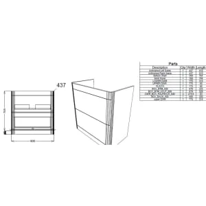 Wickes Malmo Indigo Blue Freestanding J Pull Vanity Unit & Basin - 967 x 800mm 2