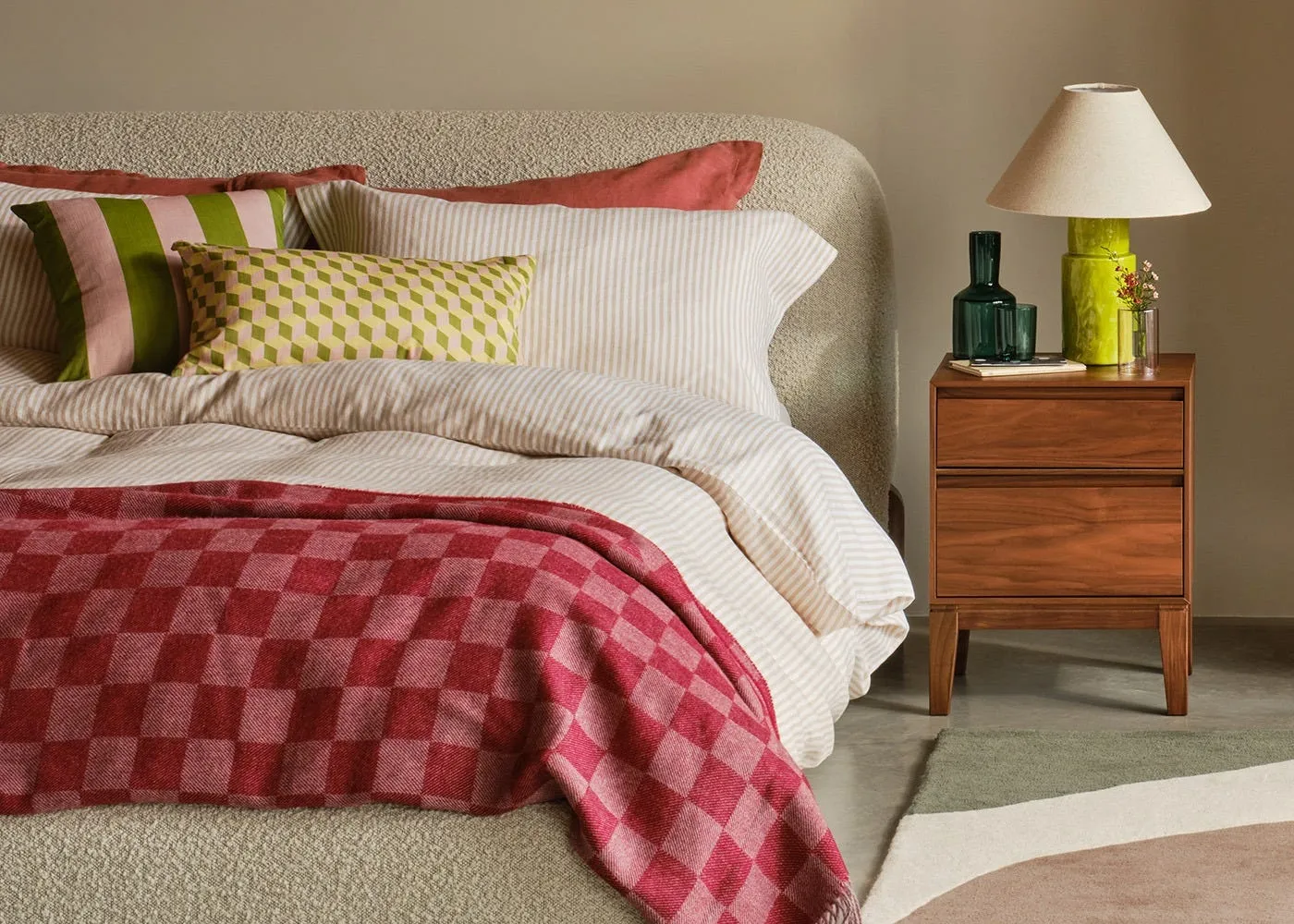 Heal's Washed Linen Blend Natural Stripe Duvet Cover Double 3