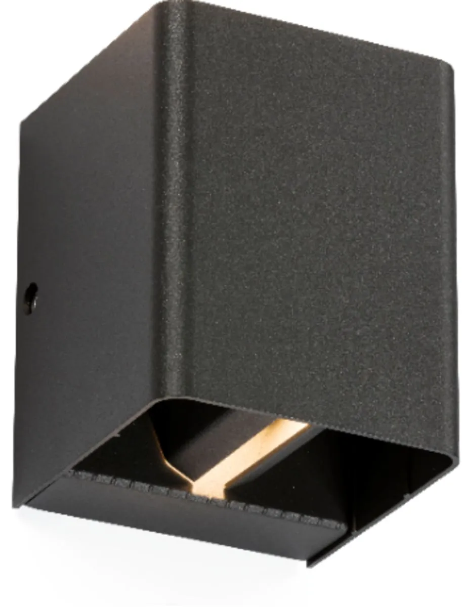 Netlighting LED Adjustable Up & Down Wall Light Anthracite 3000K 230V IP65 2 x 6W in Black