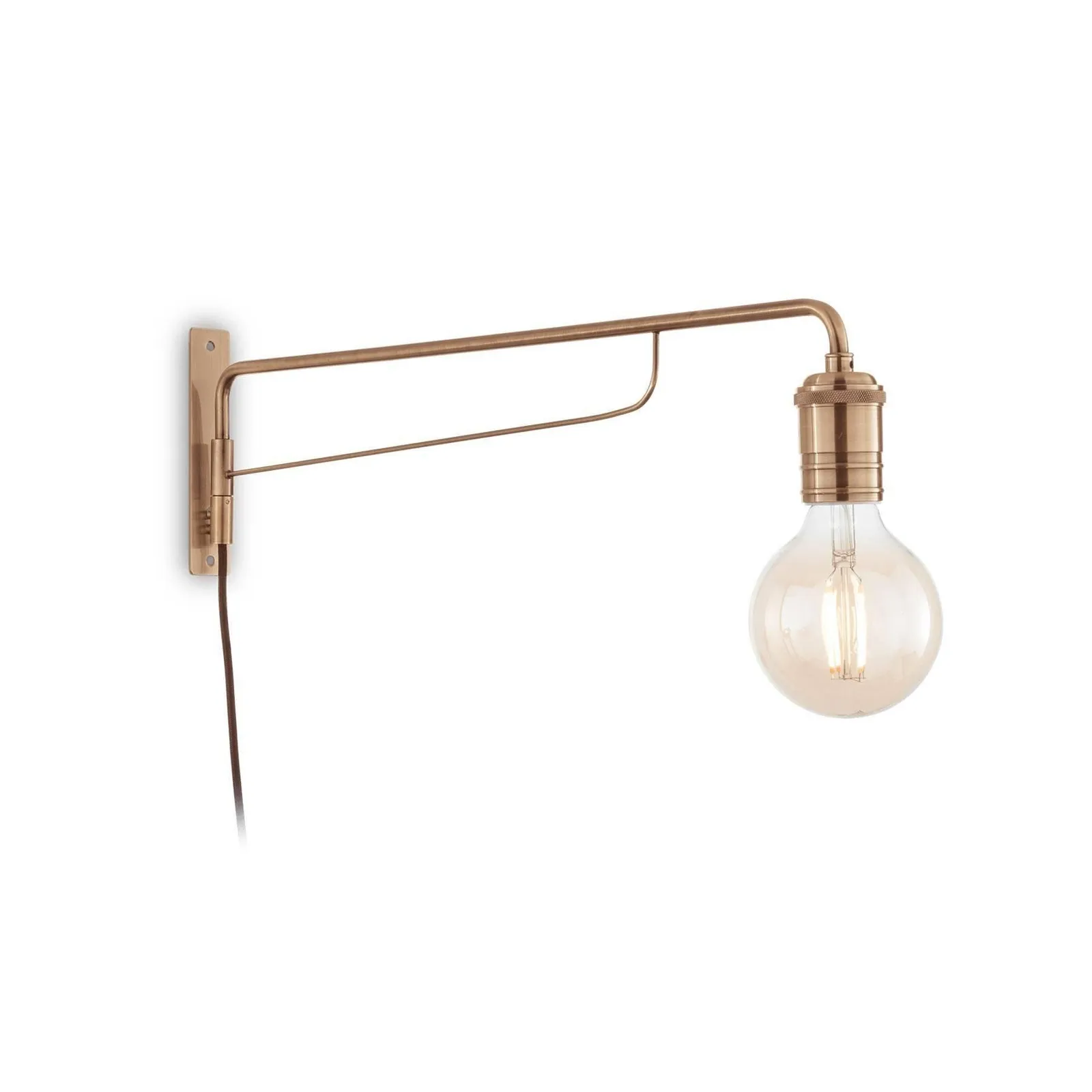 Netlighting Triumph 1 Light Wall Light Antique Brass in Yellow