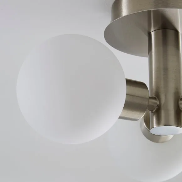 Hamptworth 3 Light Frosted Glass Semi Flush Ceiling Light 3