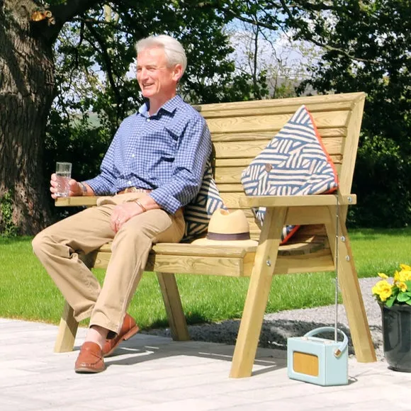 Freya 2 Seater Wooden Garden Bench 2
