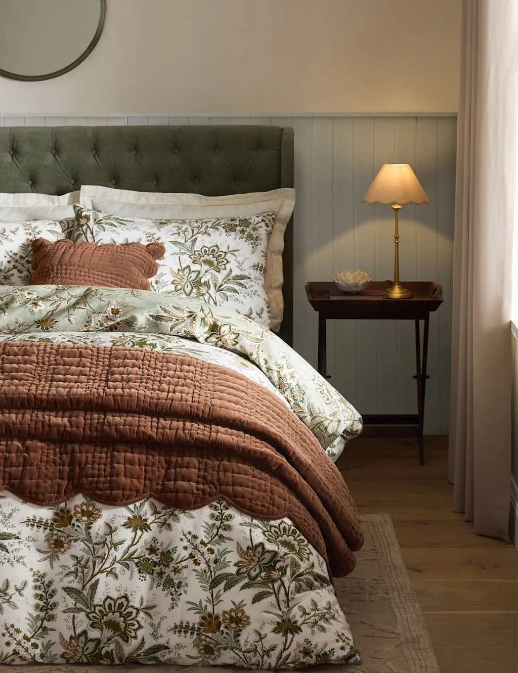 Laura Ashley Marlbrook Floral Reversible Bedding Set Green Mix