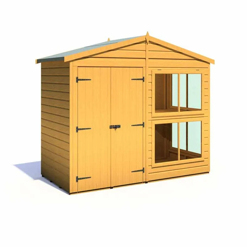 Shires Sun Hut 8 x 4 Feet Potting Shed - L119 x W244.8 x H222.5 cm in Brown 2