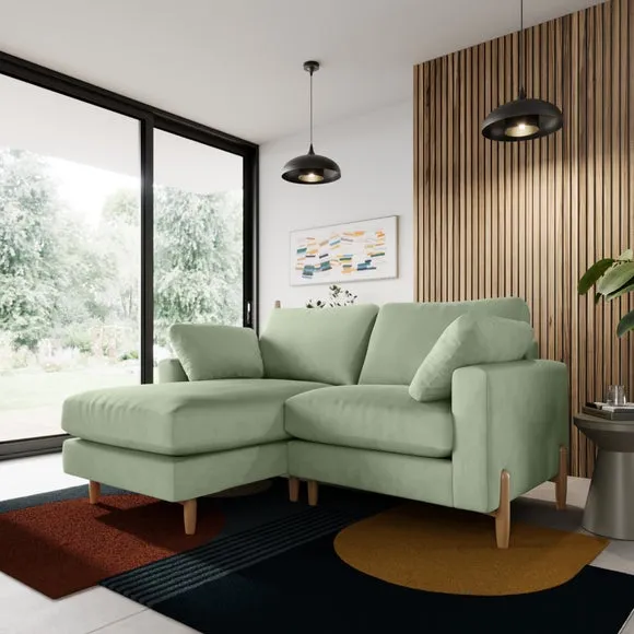 Apollo Vintage Velvet Corner Chaise Sofa 1