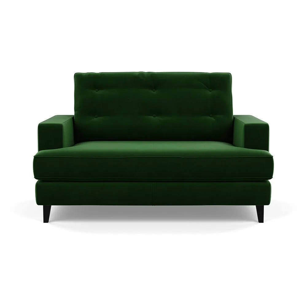 Heal's Mistral Loveseat Smart Velvet Forest Black Feet 1