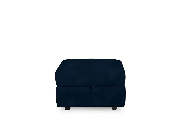 Compact Collection Lille Fabric Storage Footstool - R304 Navy Blue