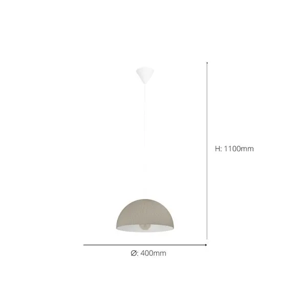 EGLO Gaetano Ribbed Adjustable Pendant Light 4