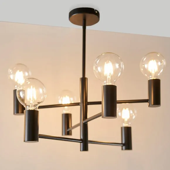 Return - Vogue Forsan 6 Light Semi Flush Ceiling Light