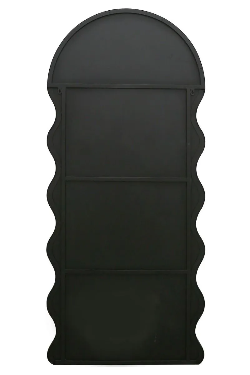 MirrorOutlet New Black Metal Dome Arch Topped Wall Mirror 71" X 31" (180 X 80CM) 4