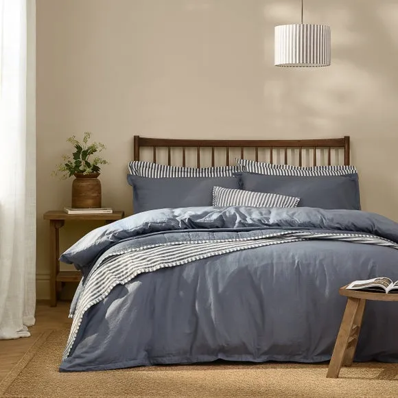 Yard Hebden Washed Cotton Duvet Cover & Pillowcase Set 1