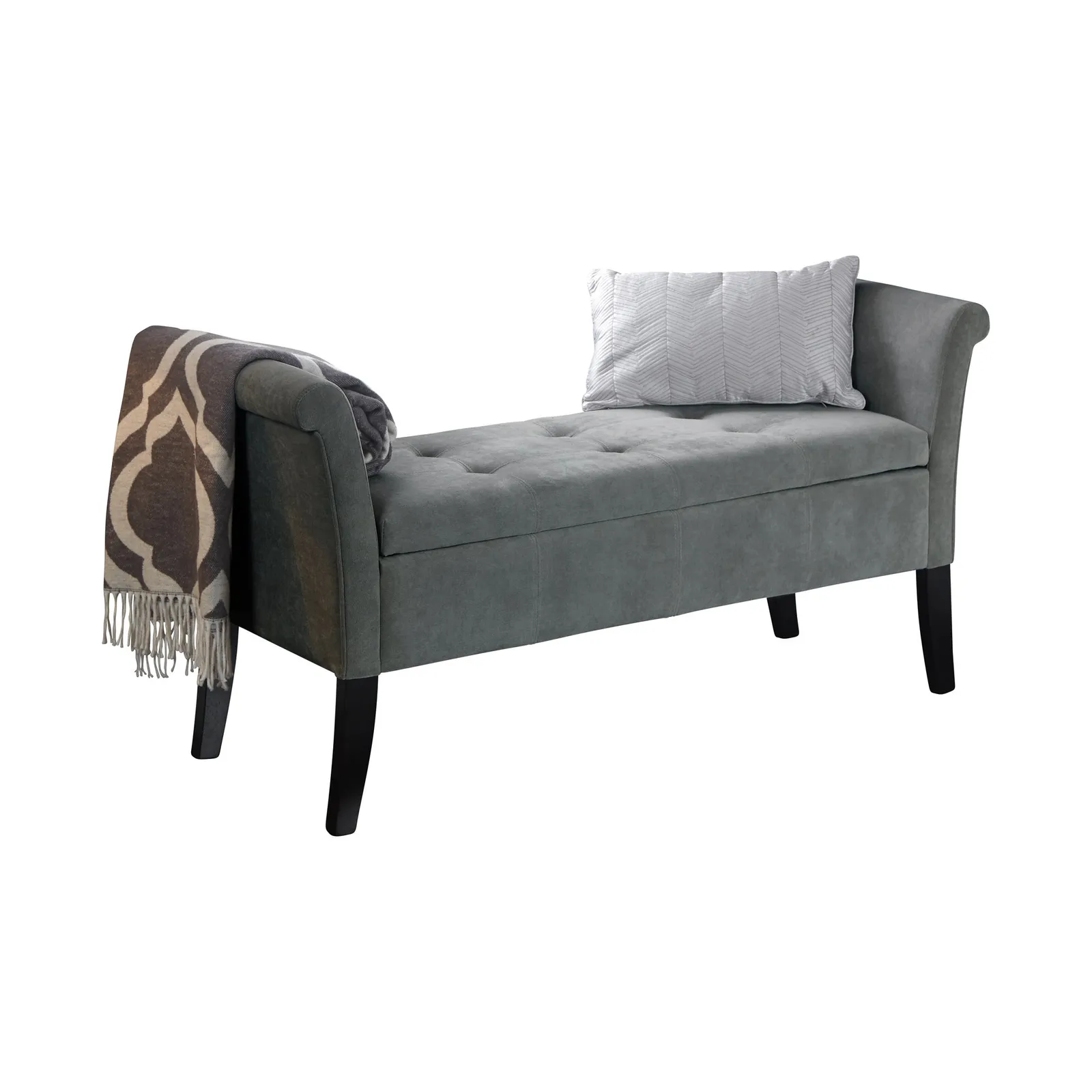 Balmoral Window Seat, Grey Chenille